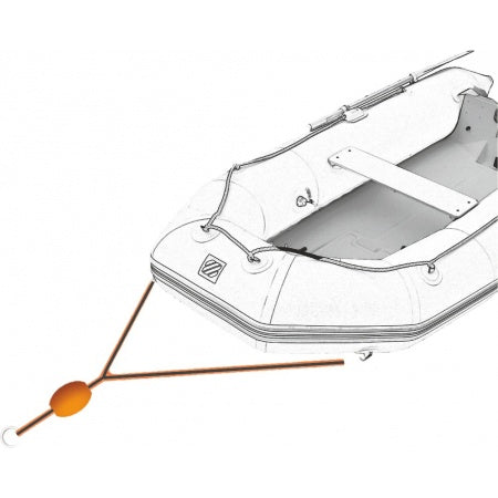 KONG Schleppgurt Tora Nylon/Edelstahl 2,3m für Schlauchboote