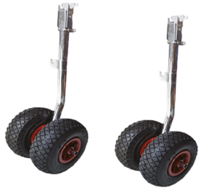Allpa Transporträdersatz (Klappbar); Mit Doppelbereifung (Max. 180kg Pro Satz)