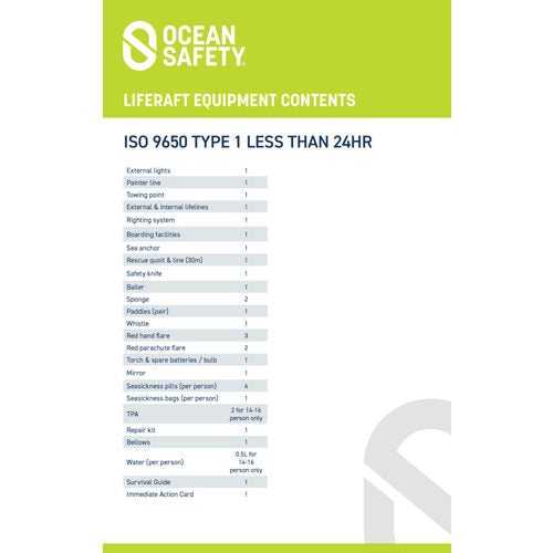Ocean Safety Rettungsinsel Ocean 4V ISO9650 >24 h