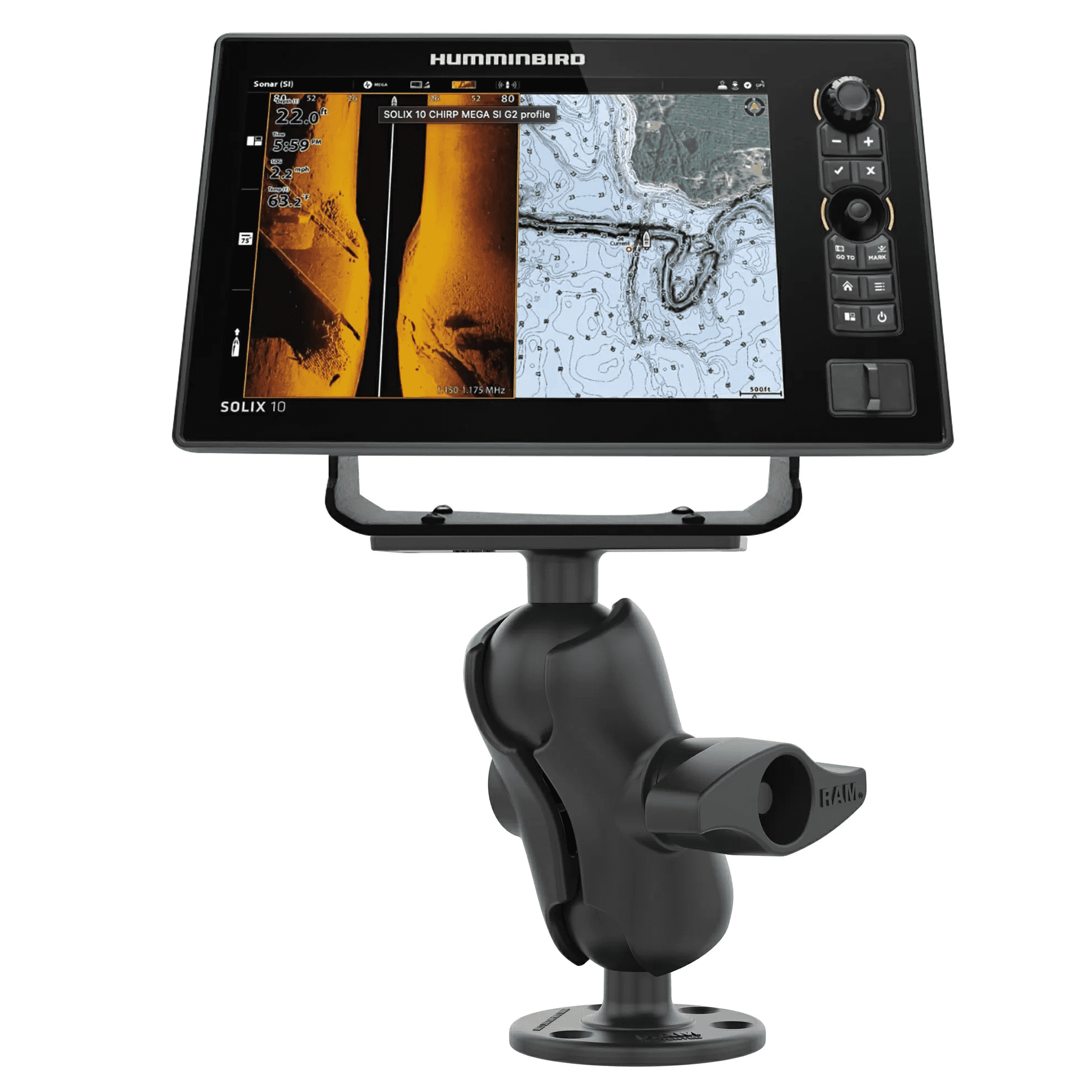 Ram Mount | D Kugel | RAM-D-202-25-C-202U kurz 129mm für Helix 8-15 & Solix