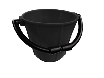 Allpa Pvc Schlagpüts Schwarz 7,5l; Mit Kunststoff Bügel Und Griff