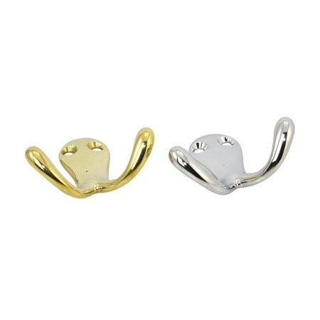 Wandhaken, doppelt verchromt/poliert 40mm
