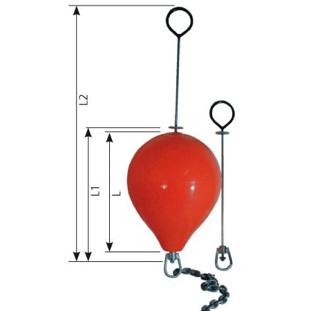 Bojenstange, lang Verzinkt verschiedene Größen für Boje CM-2/CM-3