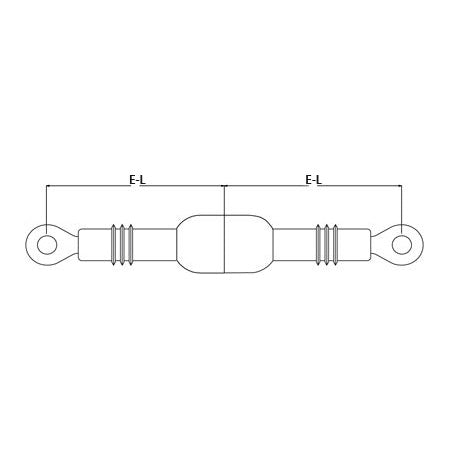 PETERSEN Isolator Auge-Auge A4 für Drahtseil 8mm