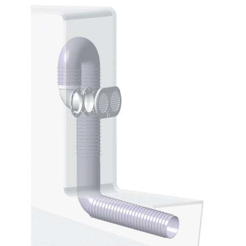 PLASTIMO DOPPEL LEUFTUNGSGITTER 3 ZOLL