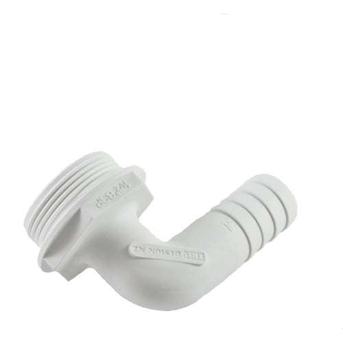 PLASTIMO FITTING 90° 1''1/2 HOSE D25 BLACK WATER