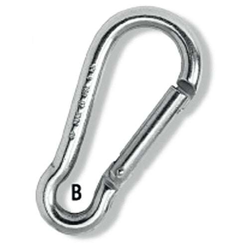 PLASTIMO SNAP HOOK NARROWED ST/STEEL 70MM