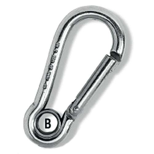 PLASTIMO SNAP HOOK WITH EYE ST/STEEL 100MM
