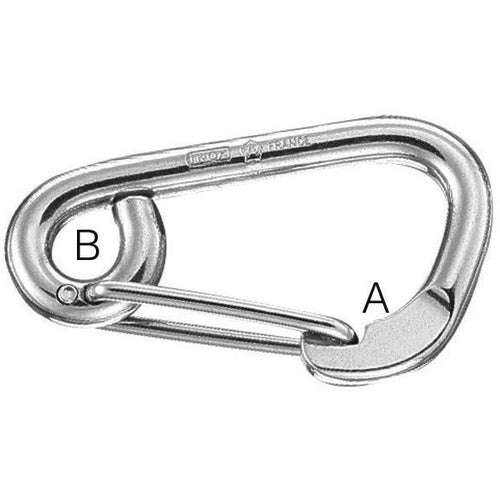 PLASTIMO ST.S ASYMMETRICAL CARBINE HOOK 60MM