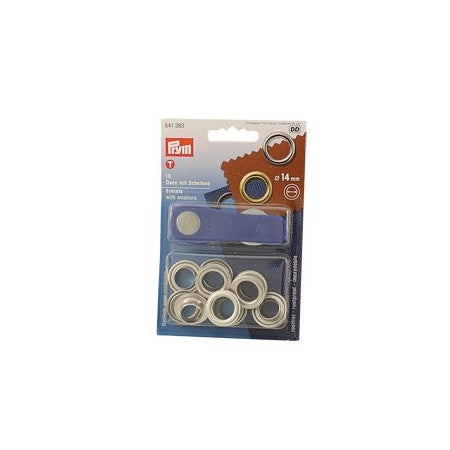 PRYM Ösen-Set mit Schlagwerkzeug MsNi Auge 8-14mm 10-25St. SB-Pack