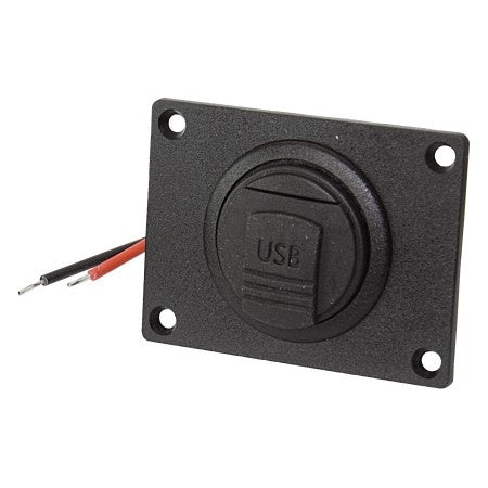 USB Doppel-Steckdose mit Deckel/runde Front SB-Pack eckig /rund