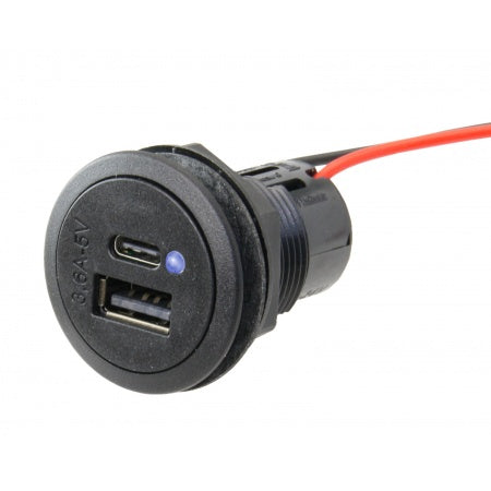 USB-C/A Doppelsteckdose mit LED SB-Pack