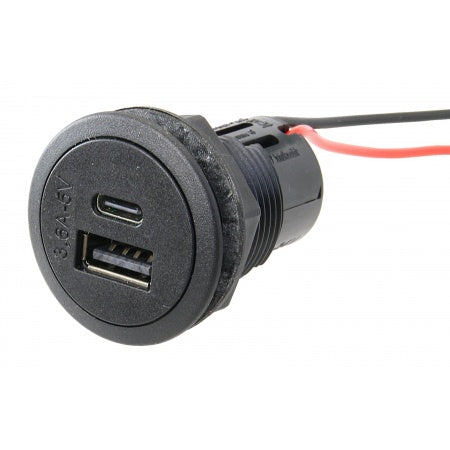 USB-C/A Doppelsteckdose mit LED SB-Pack