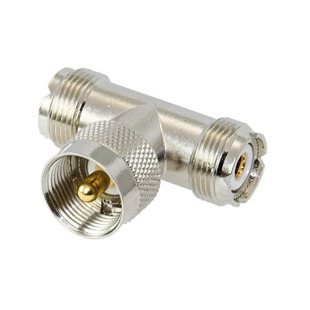 Koaxial Verbinder UHF Buchse / T-Verbinder/ Kabelstecker/ Reduktionshülse auf UHF Buchse