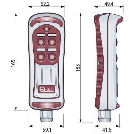 QUICK Fernbedienung HRC 12/24V für Ankerwinden 2/4/6-polig