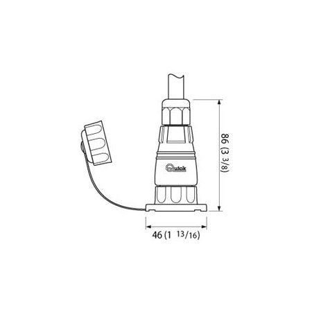 QUICK Steckverbinder, wassergeschützt 48V 12A 3/12-polig