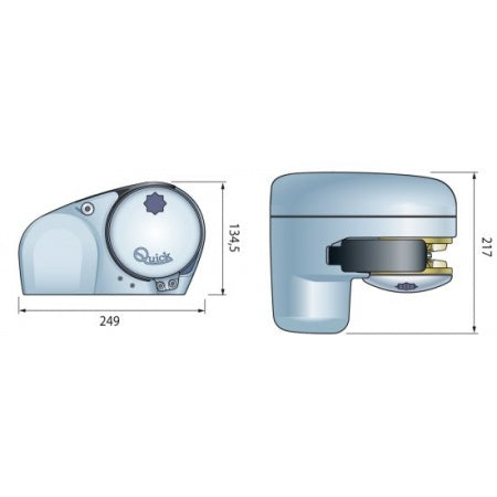 QUICK Ankerwinde Genius GP2 12 & 24 Volt, für 6 bis 13 Mtr. Bootslänge, 500 & 800 Watt, 6 & 8 mm Kette
