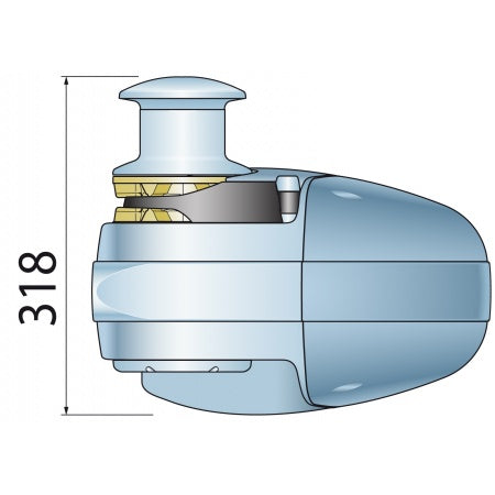 QUICK Ankerwinde Hector HC3 12 Volt, für 10 bis 15 Mtr. Bootslänge, 1000 & 1500 Watt, 8 & 10 mm Kette