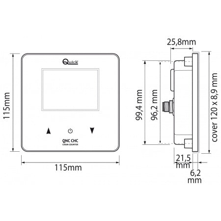 QUICK Kettenzählwerk QNC CHC 12/24V mit Display 3,5'