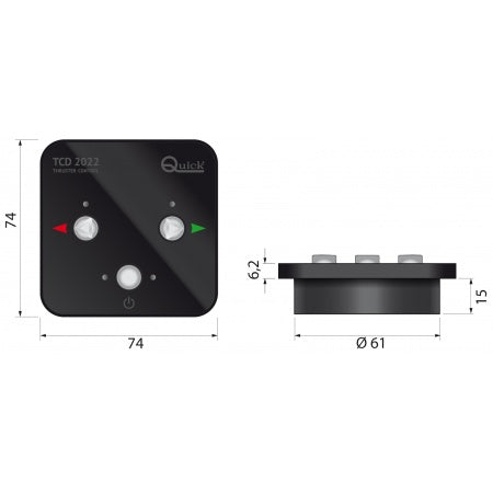 Quick Bugschrauben-Set 12 Volt,  25, 30 oder 40 Kgf, mit 6 Mtr. Kabel, 75 cm GFK Tunnel, Schalter, etc. für 5-9 Mtr.