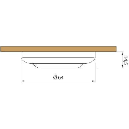 QUICK LED-Deckenleuchte Mirò Kunststoff/Cr 12V 64mm, warmweiß, chrom