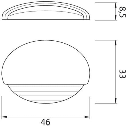 QUICK LED-Stufen-/Bodenleuchte Eyelid Kunststoff/Cr 12/24V tageslicht