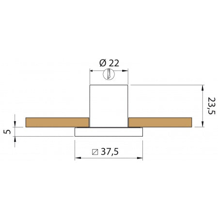 GWENDA 1L CO38 black LED warm white