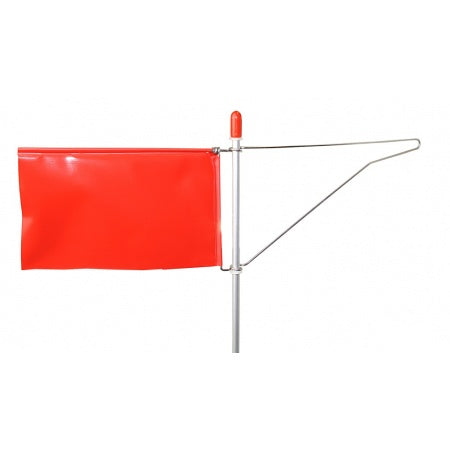 Windanzeiger mit roter PVC-Flagge / PRO /Seitenhalter - OHNE Seitenhalter