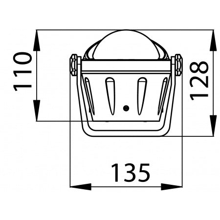 RIVIERA Kompass Artica BA1 12V 70mm, für Einbau, schwarz