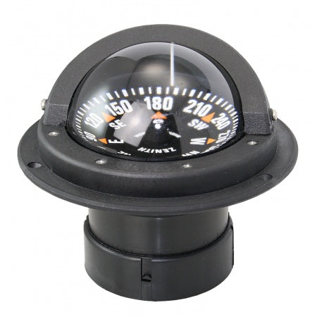 RIVIERA Kompass Zenith BZ1-BZ3 12V 80mm, für Einbau/Aufbau/Haltebügel, schwarz