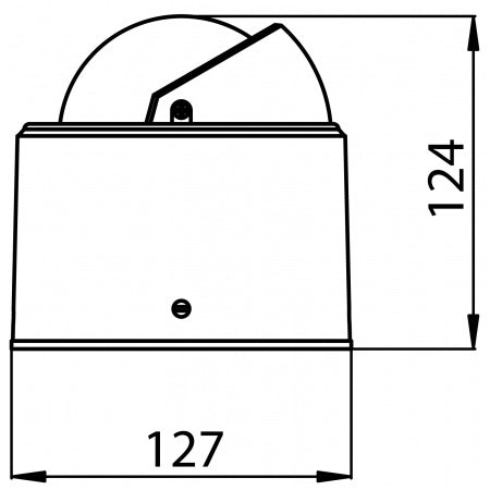 RIVIERA Kompass Zenith BZ1-BZ3 12V 80mm, für Einbau/Aufbau/Haltebügel, schwarz