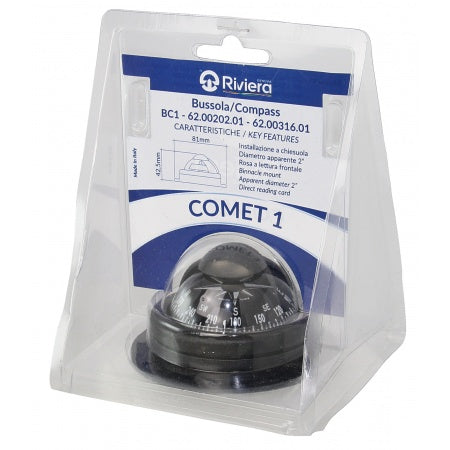 RIVIERA Kompass Comet BC1/BC2 48mm schwarz