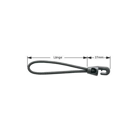 Patentzeising mit Gummiseil 4mm 100mm weiß, Haken weiß 25St.