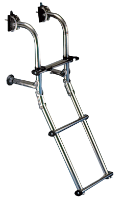 Allpa Niro Badeleiter, Aufklappbar, 3-Stufen, L=740mm, B=220mm, Rohr Ø25mm