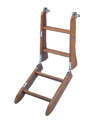 Allpa Holz-Badeleiter, 2+2 Mit Rutschsicheren Stufen, L=900mm