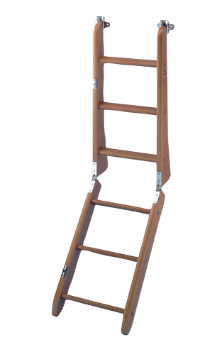 Allpa Holz-Badeleiter, 3+3 Mit Rutschsicheren Stufen, L=1300mm