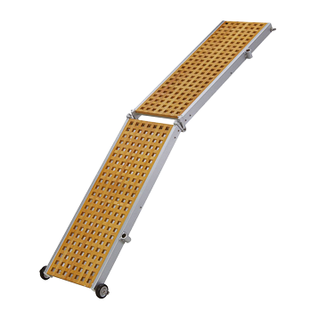 Allpa Aluminium Gangway Mit Rädern & Hölzerner Lauffläche, 2-Teilig, Tragegewicht 160kg