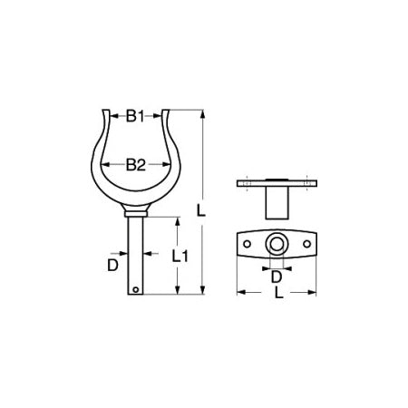 Rudergabel aus Aluminium