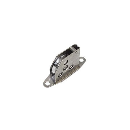 Drahtfall-Mastrollenk verstärkt 25 x 6mm Messing verchromt 56,57 mm Länge