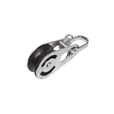 SEA SURE Einfachblock Gleitlager 38mm, Seil 10mm, Carbonrolle, Schäkel/ Steckbolzen/ Bockrolle