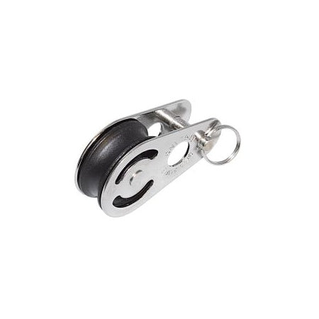 SEA SURE Einfachblock Gleitlager 38mm, Seil 10mm, Carbonrolle, Schäkel/ Steckbolzen/ Bockrolle