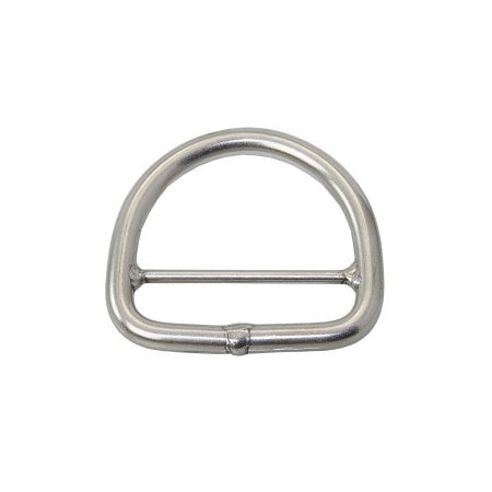 SEA SURE D-Ring mit Steg unpoliert A4 6x50mm
