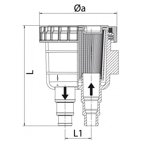 Kühlwasserfilter Wasserfilter universal für 19 und 25 mm Schlauch