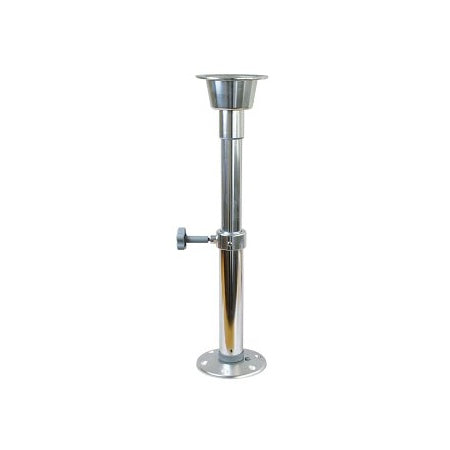 Tischbein mit Fuß und Konsole, höhenverstellbar Aluminium 500-700mm