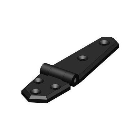 TRUDESIGN Scharnier, asym. Nylon/GFK 134x35/97x48mm schwarz 2St. SB-Pack