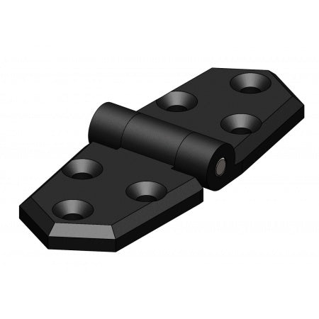 TRUDESIGN Scharnier, asym. Nylon/GFK 134x35/97x48mm schwarz 2St. SB-Pack