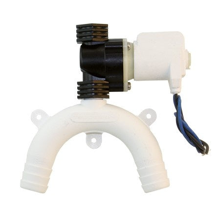 TRUDESIGN Schwanenhals-Magnetventil Nylon/GFK 12V/24V für Schlauch 19/25/38mm weiß/ Nachrüstung Solenoid