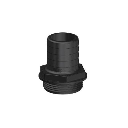 TRUDESIGN Schlauchtülle Aquavalve 0/90/120° 1-1/2' für Schl. 19/25/32/38mm weiß/schwarz