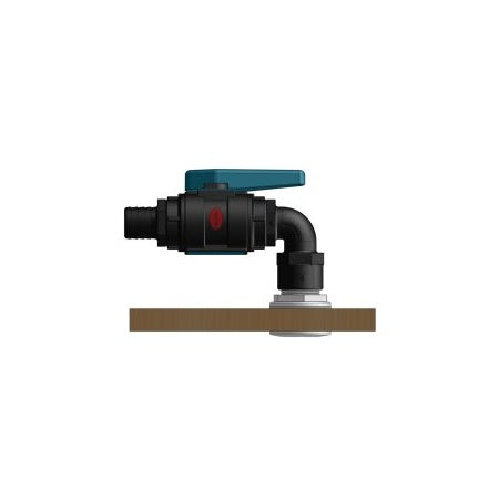 TRUDESIGN Rohrbogen 90° Innen-/Außengew. Nylon/GFK 3/4"-3" schwarz