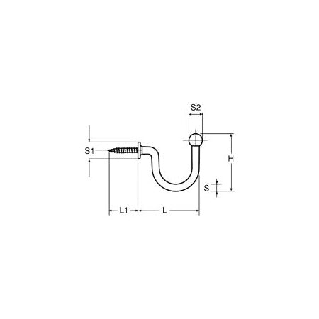 Edelstahlhaken TF 21-41mm 10-Stück-Packung